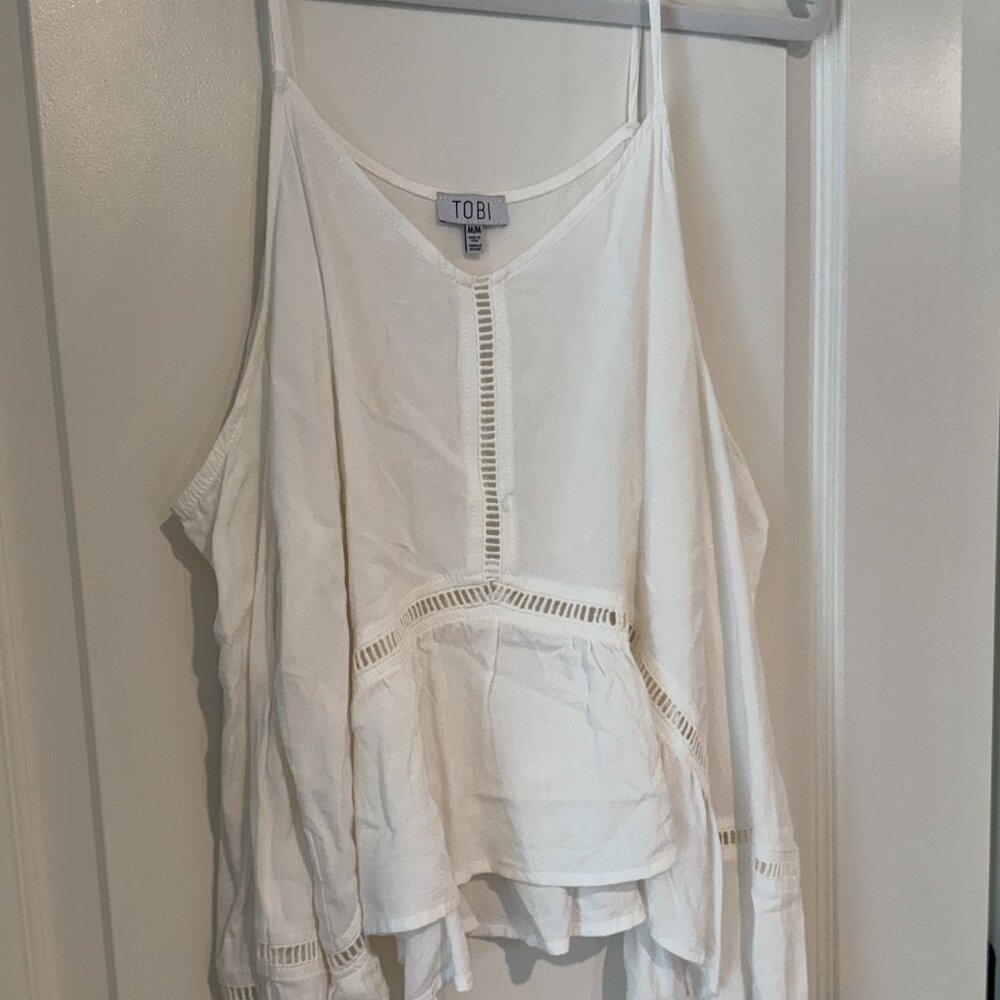 Tobi White Long Sleeve Boho Shirt